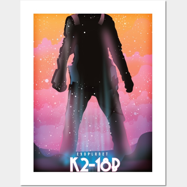 K2-18b Exoplanet Space art Wall Art by nickemporium1